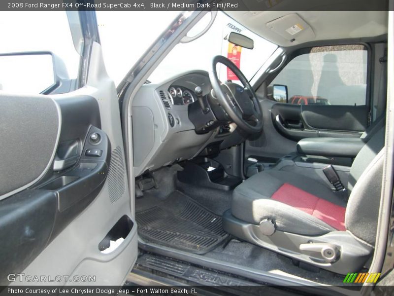 Black / Medium Dark Flint/Red 2008 Ford Ranger FX4 Off-Road SuperCab 4x4