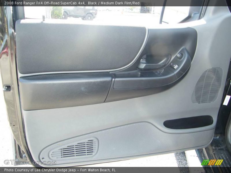 Black / Medium Dark Flint/Red 2008 Ford Ranger FX4 Off-Road SuperCab 4x4