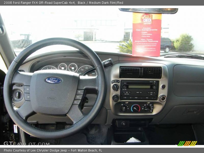 Black / Medium Dark Flint/Red 2008 Ford Ranger FX4 Off-Road SuperCab 4x4