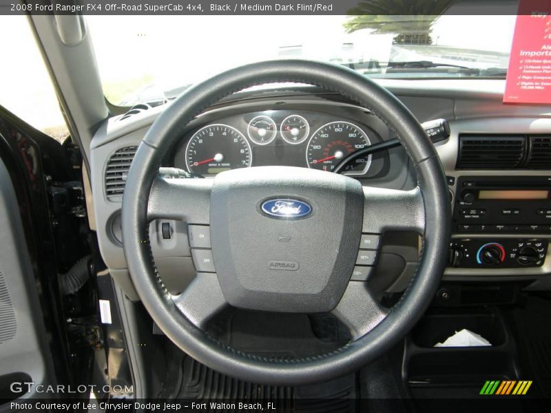 Black / Medium Dark Flint/Red 2008 Ford Ranger FX4 Off-Road SuperCab 4x4
