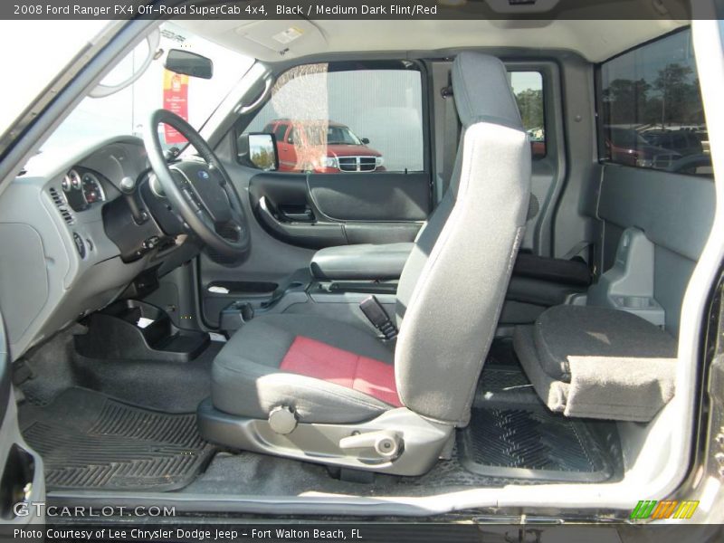 Black / Medium Dark Flint/Red 2008 Ford Ranger FX4 Off-Road SuperCab 4x4