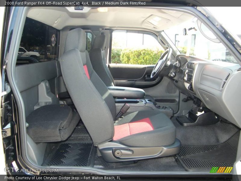 Black / Medium Dark Flint/Red 2008 Ford Ranger FX4 Off-Road SuperCab 4x4