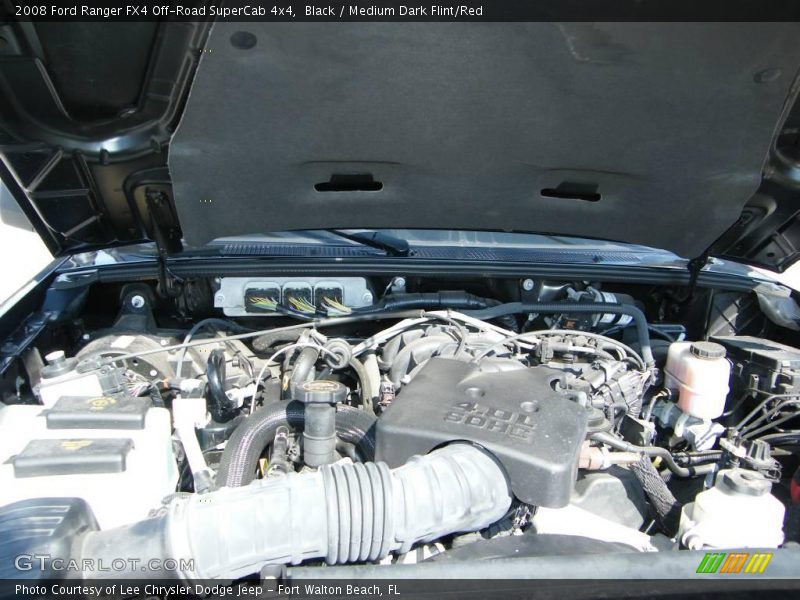 Black / Medium Dark Flint/Red 2008 Ford Ranger FX4 Off-Road SuperCab 4x4
