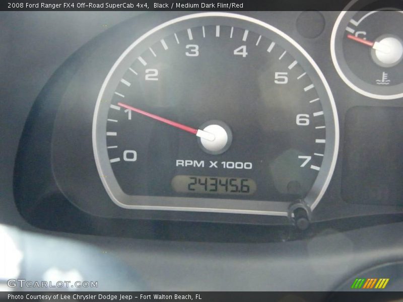 Black / Medium Dark Flint/Red 2008 Ford Ranger FX4 Off-Road SuperCab 4x4