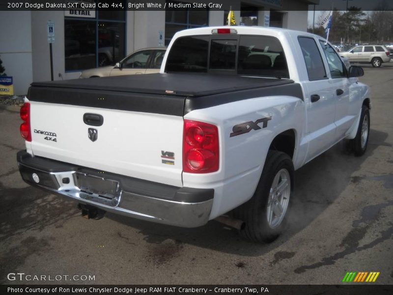 Bright White / Medium Slate Gray 2007 Dodge Dakota SXT Quad Cab 4x4