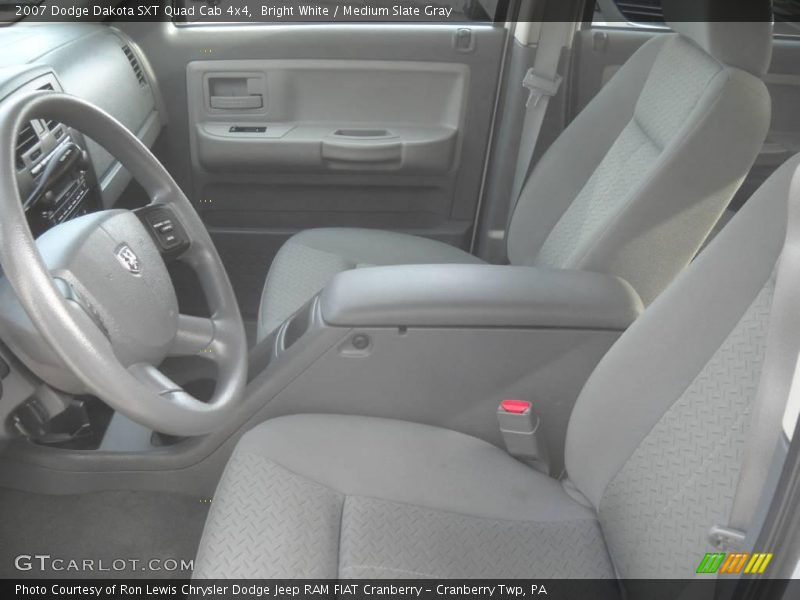 Bright White / Medium Slate Gray 2007 Dodge Dakota SXT Quad Cab 4x4