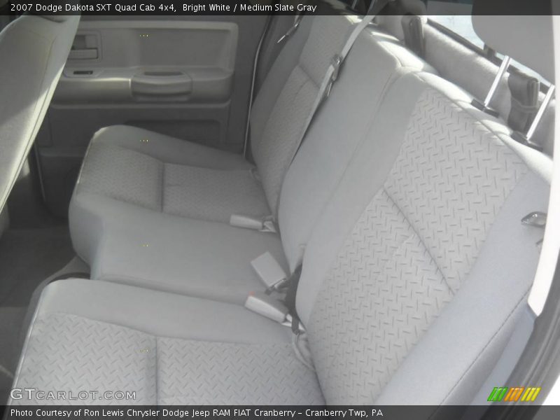Bright White / Medium Slate Gray 2007 Dodge Dakota SXT Quad Cab 4x4