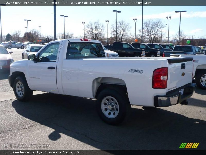 Summit White / Dark Titanium Gray 2007 Chevrolet Silverado 1500 Work Truck Regular Cab 4x4