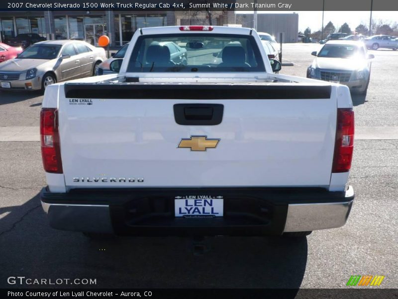 Summit White / Dark Titanium Gray 2007 Chevrolet Silverado 1500 Work Truck Regular Cab 4x4