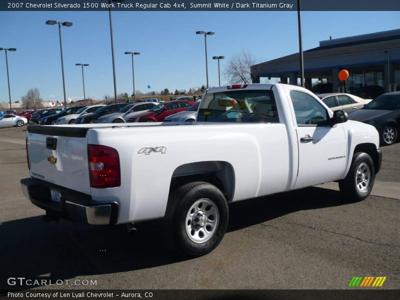 Summit White / Dark Titanium Gray 2007 Chevrolet Silverado 1500 Work Truck Regular Cab 4x4