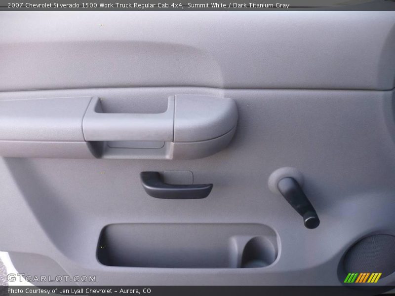 Summit White / Dark Titanium Gray 2007 Chevrolet Silverado 1500 Work Truck Regular Cab 4x4