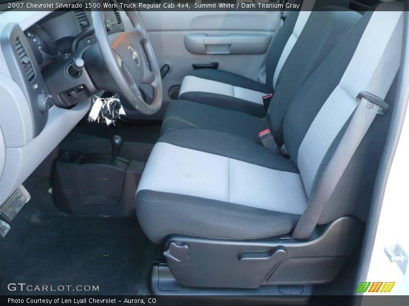 Summit White / Dark Titanium Gray 2007 Chevrolet Silverado 1500 Work Truck Regular Cab 4x4