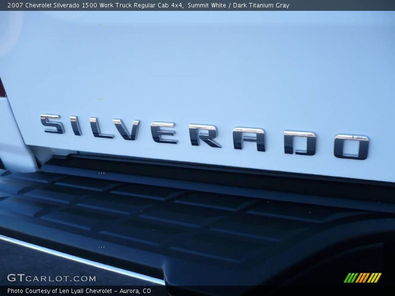 Summit White / Dark Titanium Gray 2007 Chevrolet Silverado 1500 Work Truck Regular Cab 4x4