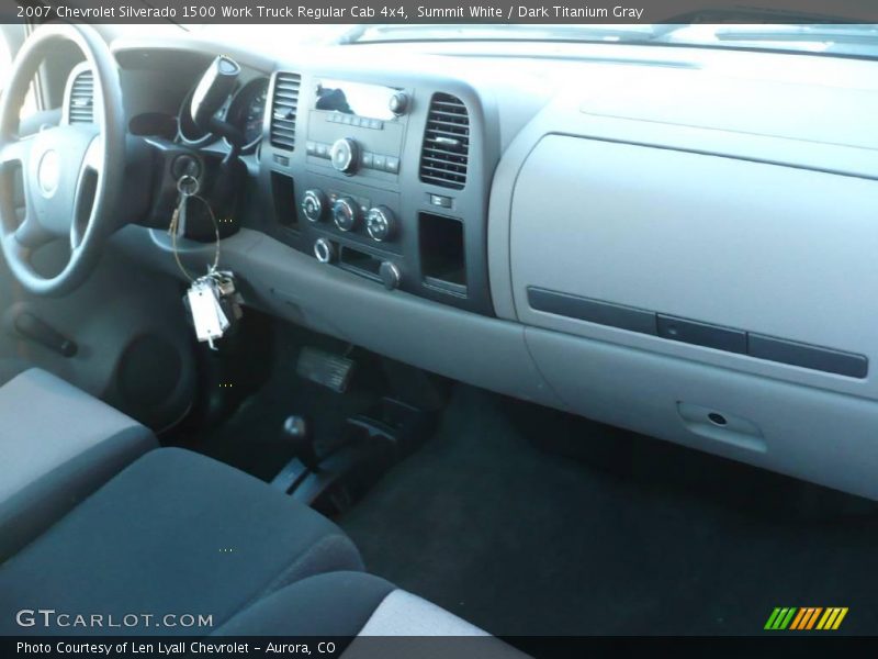 Summit White / Dark Titanium Gray 2007 Chevrolet Silverado 1500 Work Truck Regular Cab 4x4