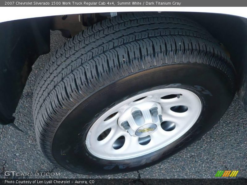 Summit White / Dark Titanium Gray 2007 Chevrolet Silverado 1500 Work Truck Regular Cab 4x4