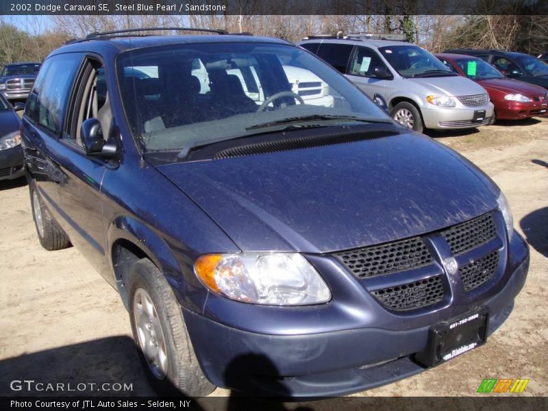 Steel Blue Pearl / Sandstone 2002 Dodge Caravan SE