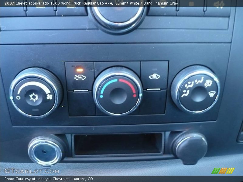 Summit White / Dark Titanium Gray 2007 Chevrolet Silverado 1500 Work Truck Regular Cab 4x4