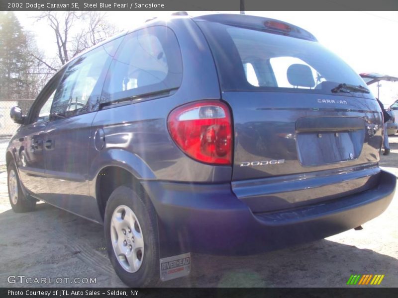 Steel Blue Pearl / Sandstone 2002 Dodge Caravan SE