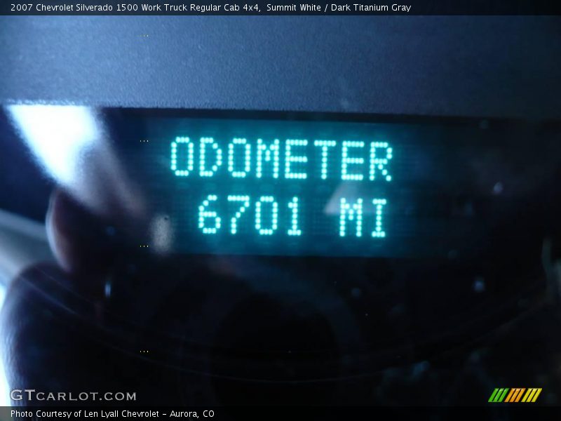 Summit White / Dark Titanium Gray 2007 Chevrolet Silverado 1500 Work Truck Regular Cab 4x4