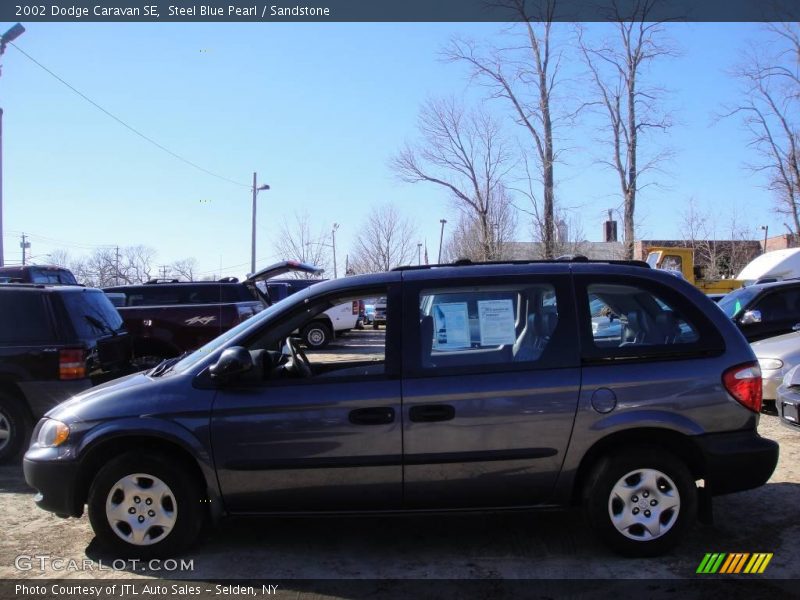 Steel Blue Pearl / Sandstone 2002 Dodge Caravan SE