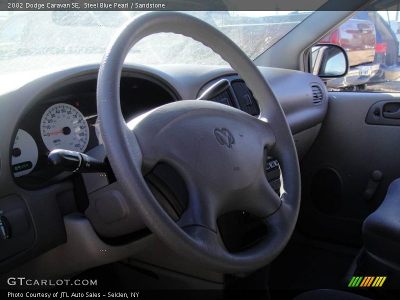 Steel Blue Pearl / Sandstone 2002 Dodge Caravan SE