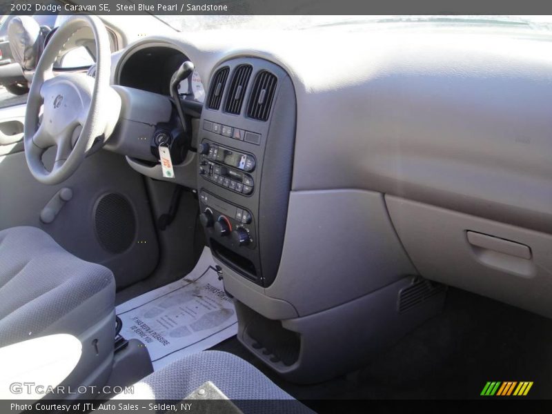 Steel Blue Pearl / Sandstone 2002 Dodge Caravan SE