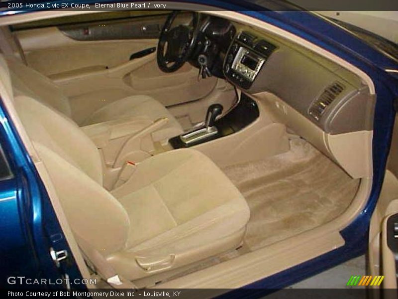 Eternal Blue Pearl / Ivory 2005 Honda Civic EX Coupe