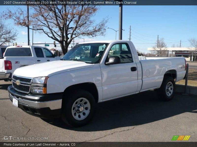 Summit White / Dark Charcoal 2007 Chevrolet Silverado 1500 Work Truck Regular Cab 4x4
