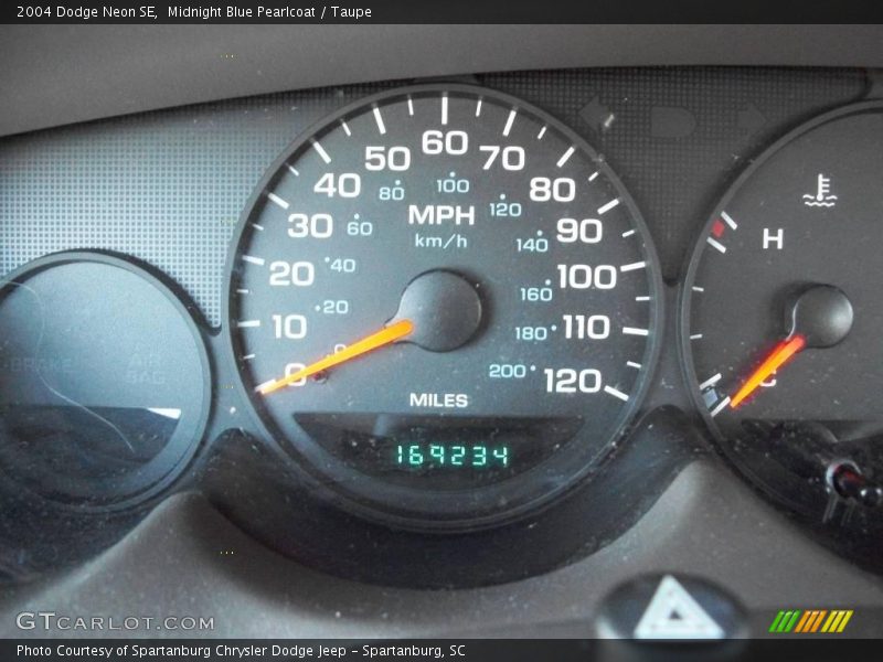 Midnight Blue Pearlcoat / Taupe 2004 Dodge Neon SE