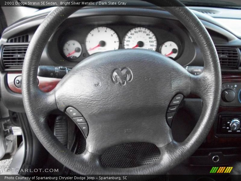 Bright Silver Metallic / Dark Slate Gray 2001 Dodge Stratus SE Sedan