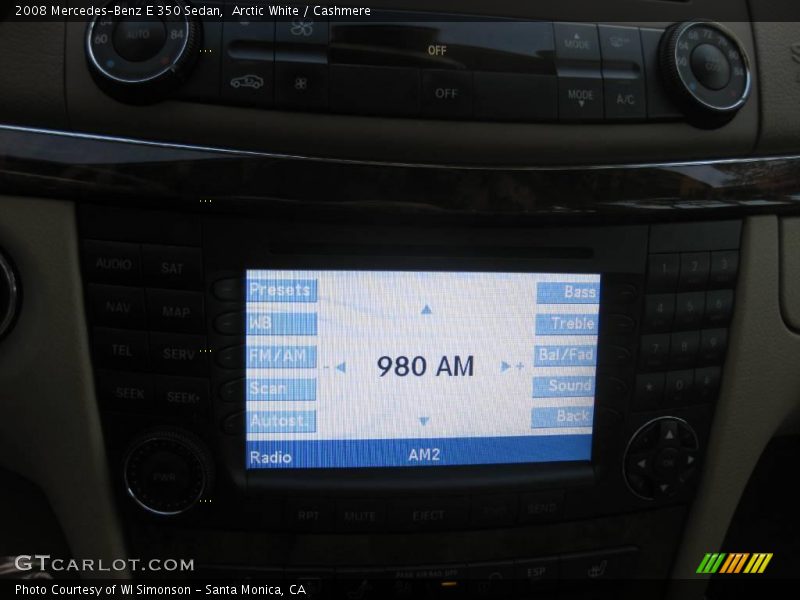 Arctic White / Cashmere 2008 Mercedes-Benz E 350 Sedan