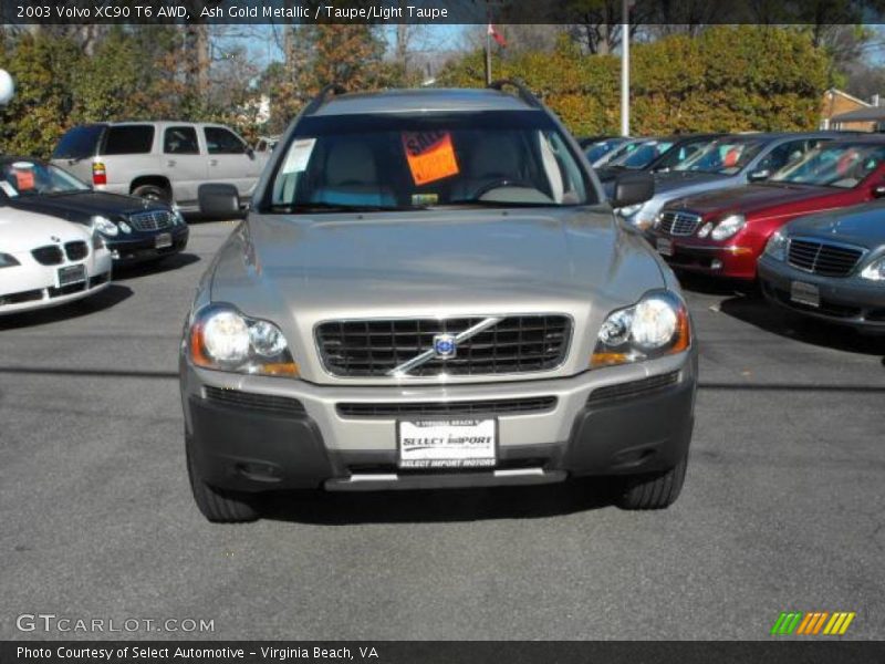 Ash Gold Metallic / Taupe/Light Taupe 2003 Volvo XC90 T6 AWD