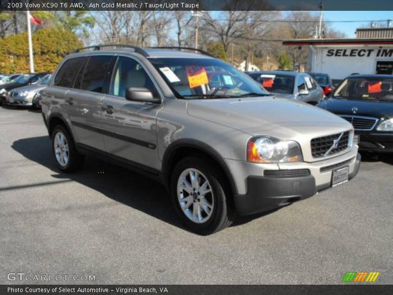 Ash Gold Metallic / Taupe/Light Taupe 2003 Volvo XC90 T6 AWD