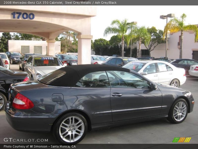 Steel Grey Metallic / Ash Grey/Black 2008 Mercedes-Benz CLK 350 Cabriolet