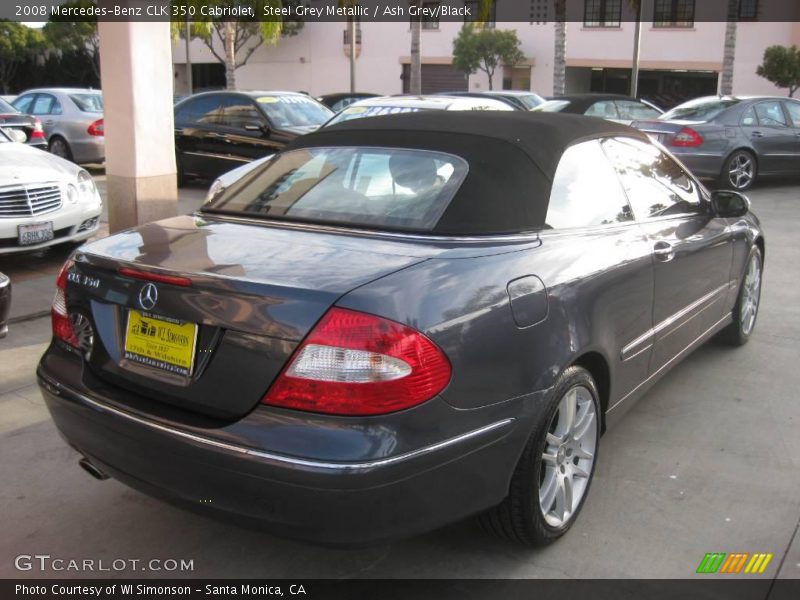 Steel Grey Metallic / Ash Grey/Black 2008 Mercedes-Benz CLK 350 Cabriolet