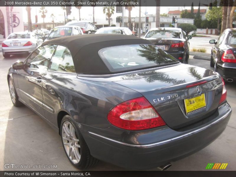 Steel Grey Metallic / Ash Grey/Black 2008 Mercedes-Benz CLK 350 Cabriolet