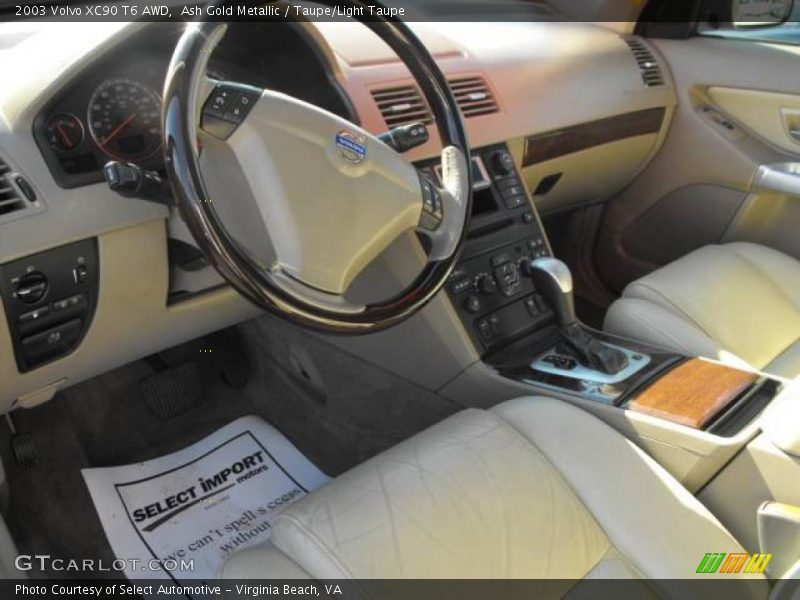 Ash Gold Metallic / Taupe/Light Taupe 2003 Volvo XC90 T6 AWD