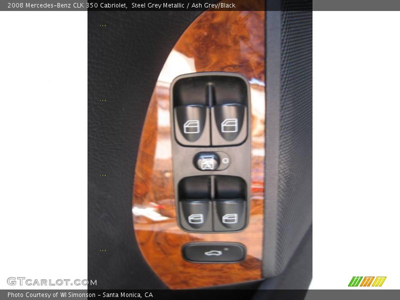 Steel Grey Metallic / Ash Grey/Black 2008 Mercedes-Benz CLK 350 Cabriolet