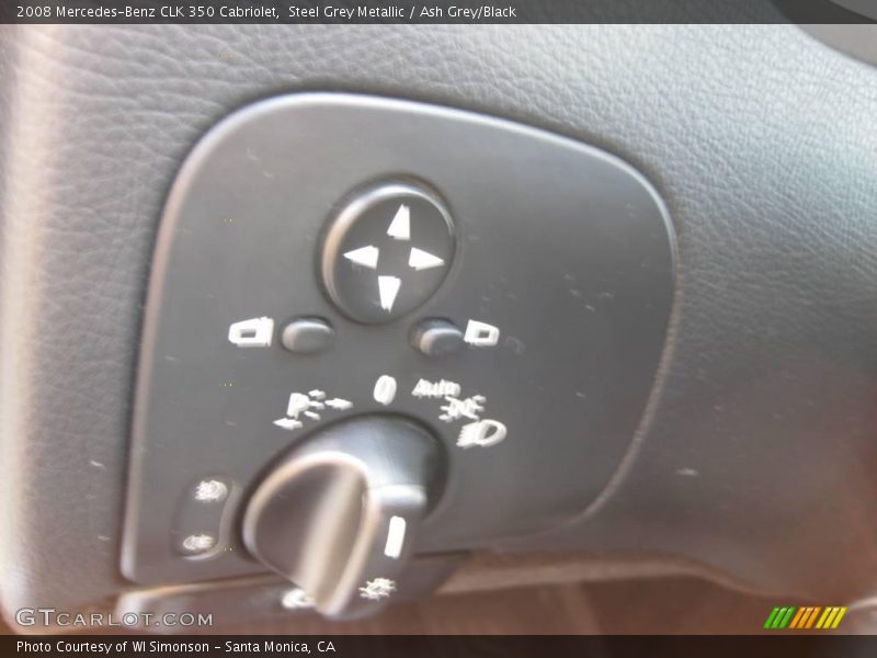 Steel Grey Metallic / Ash Grey/Black 2008 Mercedes-Benz CLK 350 Cabriolet