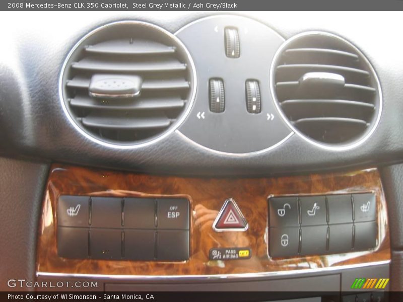 Steel Grey Metallic / Ash Grey/Black 2008 Mercedes-Benz CLK 350 Cabriolet