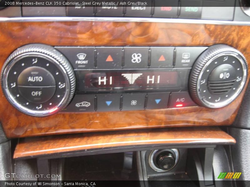 Steel Grey Metallic / Ash Grey/Black 2008 Mercedes-Benz CLK 350 Cabriolet