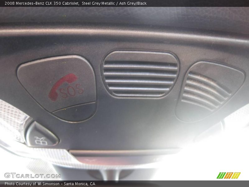 Steel Grey Metallic / Ash Grey/Black 2008 Mercedes-Benz CLK 350 Cabriolet
