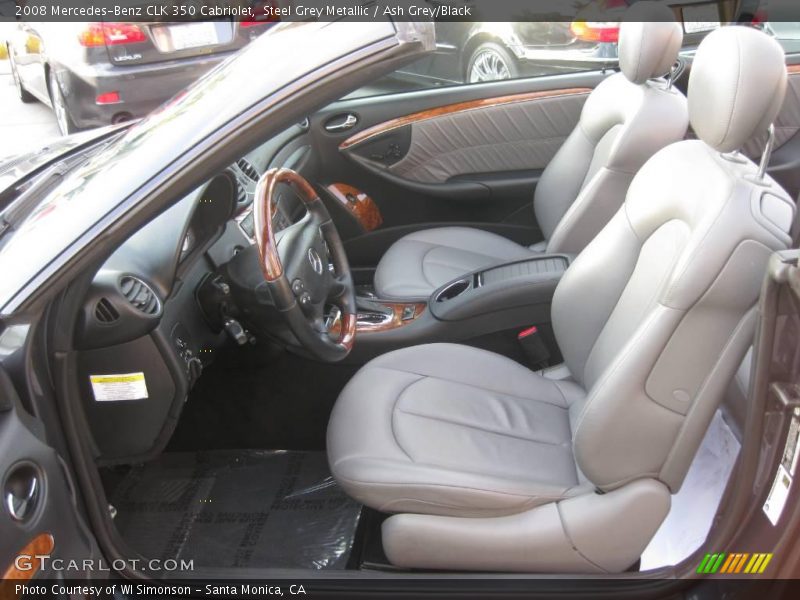 Steel Grey Metallic / Ash Grey/Black 2008 Mercedes-Benz CLK 350 Cabriolet