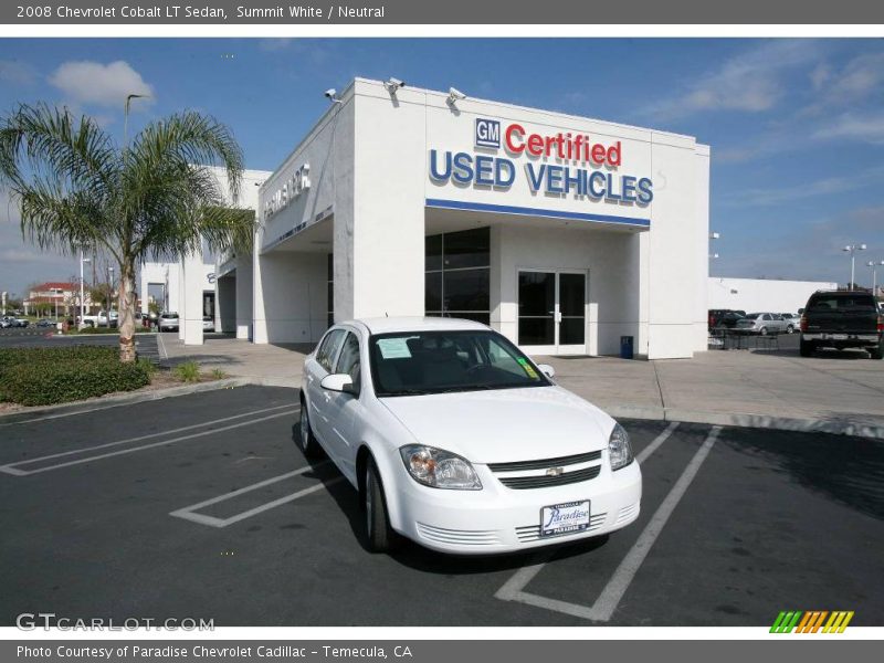 Summit White / Neutral 2008 Chevrolet Cobalt LT Sedan