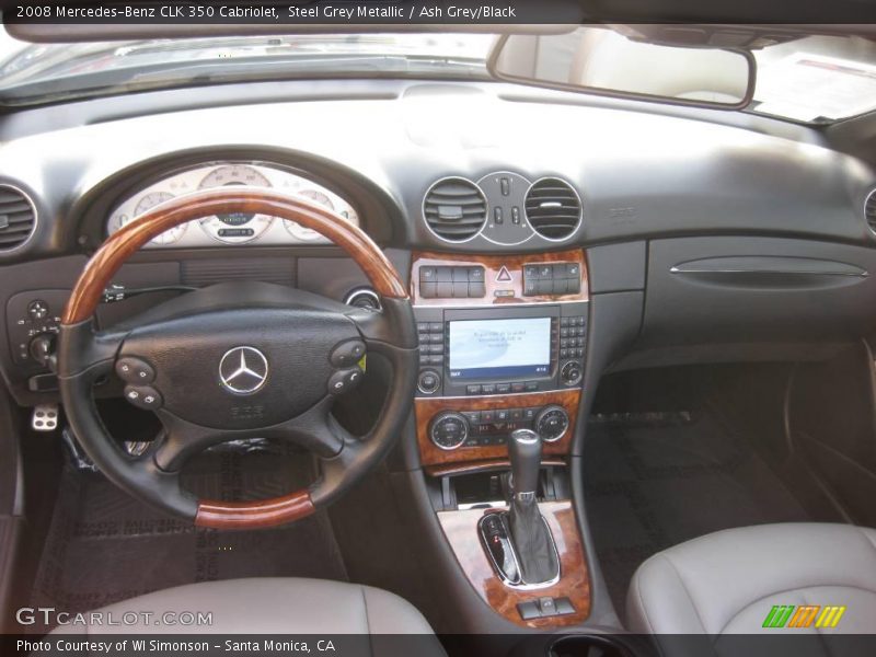 Steel Grey Metallic / Ash Grey/Black 2008 Mercedes-Benz CLK 350 Cabriolet
