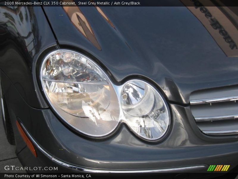 Steel Grey Metallic / Ash Grey/Black 2008 Mercedes-Benz CLK 350 Cabriolet