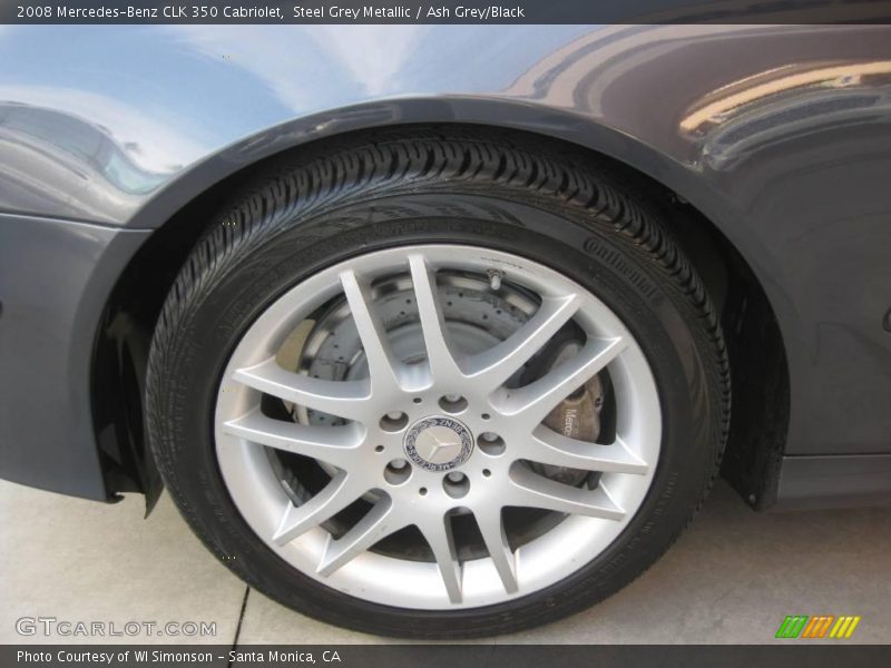Steel Grey Metallic / Ash Grey/Black 2008 Mercedes-Benz CLK 350 Cabriolet