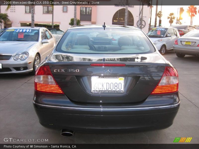 Steel Grey Metallic / Stone 2008 Mercedes-Benz CLK 350 Coupe