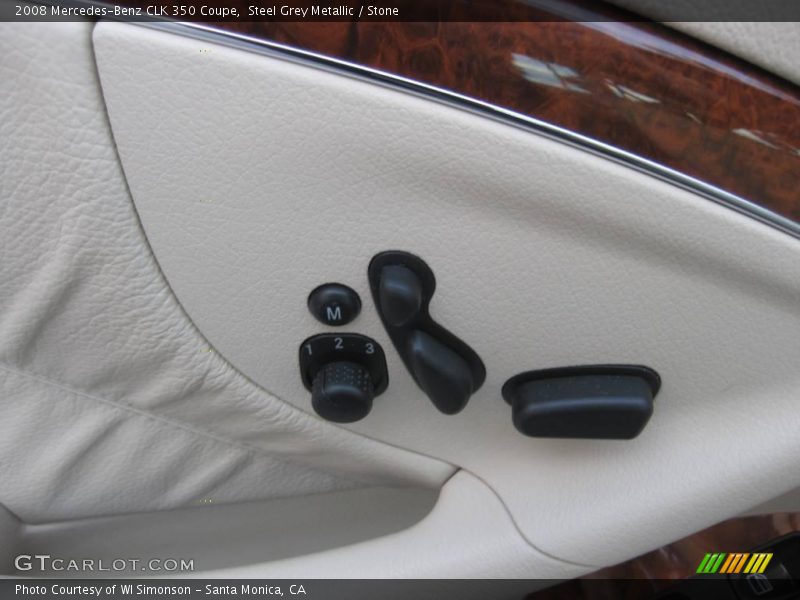 Steel Grey Metallic / Stone 2008 Mercedes-Benz CLK 350 Coupe