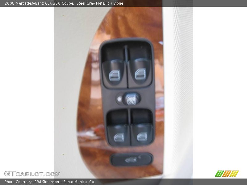 Steel Grey Metallic / Stone 2008 Mercedes-Benz CLK 350 Coupe